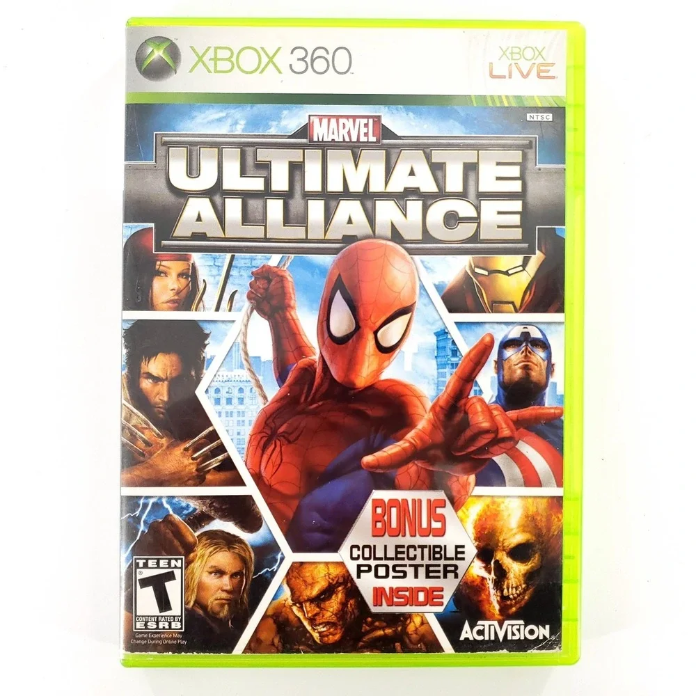 Marvel: Ultimate Alliance (Microsoft Xbox 360, 2006) Complete No Poster Tested